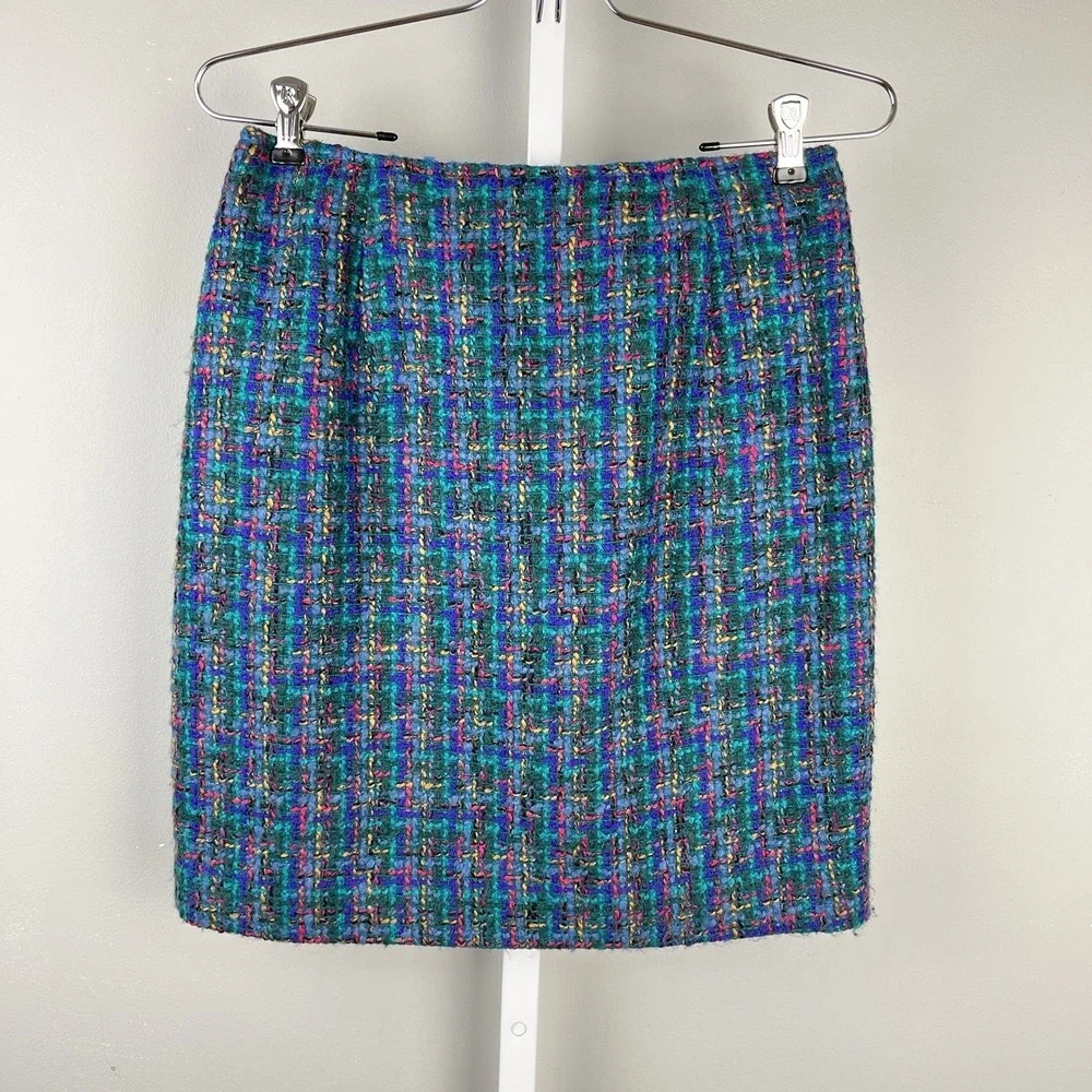 Vintage 90s‎ The Limited Womens 10 Tweed Pencil Skirt Colorful 27 Waist